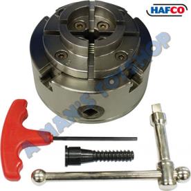 WOOD SCROLL CHUCK 100MM 4 JAW IN/EX 1"