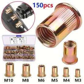 RIVET NUT STEEL 150 PIECE METRIC KIT