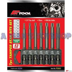 POWER BIT STAR BIT 70MM 1/4" HEX S2 7PCE