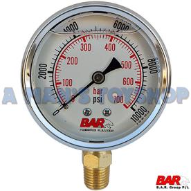 PRESSURE GAUGE 10000PSI1/4BSP BOTTOM OIL