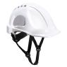 HARD HAT WHITE - VENTED WITH CHIN STRAP