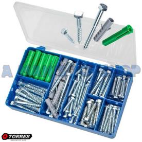 WALL PLUG & COACH SCREW KIT 100PC