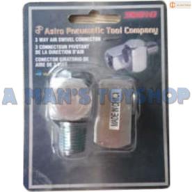 AIR 1/4" BSPT SWIVEL CONNECTOR ALUMINIUM