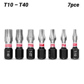 IMPACT BIT TORX MALE 1/4 BIT 7PC T10-T40