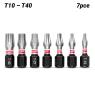 IMPACT BIT TORX MALE 1/4 BIT 7PC T10-T40