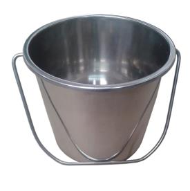 STAINLESS STEEL BUCKET W/ HANDLE 12 LTR