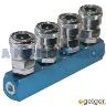 AIR MANIFOLD 4 WAY NITTO FITTINGS 1/4