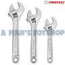 WRENCH SET ADJUST 6" 8" 10" CHROME 3PCE