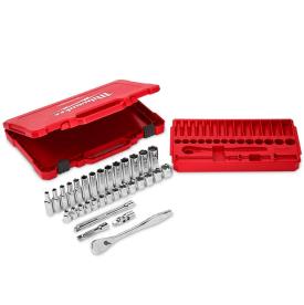 RATCHET & SOCKET SET - METRIC 3/8" DRIVE