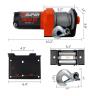 WINCH 2500LBS 12V 1.1HP 5MM STEEL CABLE