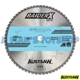 METAL SAW BLADE 355MM X 25.4MM STEEL BOX