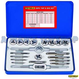 TAP & DIE SET 20 PIECE METRIC 3MM - 12MM