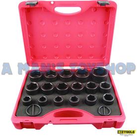 SOCKET SET IMPACT 17 PCE 3/4DR 21-50MM