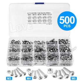 ALLEN HEAD BOLT& NUT KIT 500 PCE S/STEEL