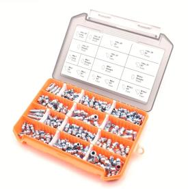 GREASE NIPPLE ASSORTMENT AF&METRIC 175PC