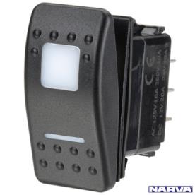 LED ROCKER SWITCH BLUE 12/24V ON/OFF/ON
