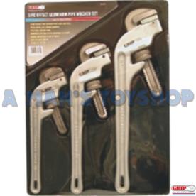 PIPE WRENCH SET 3 PCE ALLOY 12-14-18"