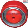 WHEEL PU ON ALLOY 125 X 38MM 10MM BORE