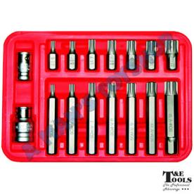 INSERT BIT SET RIBE 16 PCE 3/8 & 1/2 DR