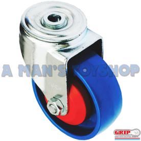 CASTOR SWIVEL BOLT HOLE 100MMNYLON 200KG