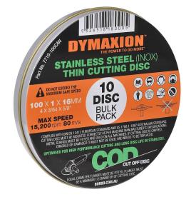*100MM S/S INOX THIN CUTTING DISC 10 PAC