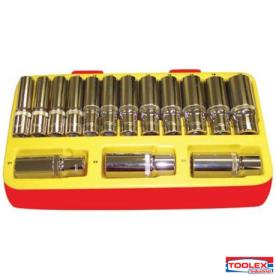 SOCKET ONLY SET 3/8DR DEEP 8-24MM