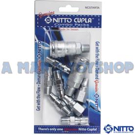 AIR FITTING ONE TOUCH NITTO 9 PC KIT 1/4