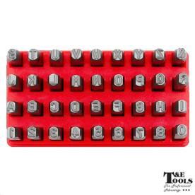 NUMBER & LETTER PUNCH SET 5/16" 8MM 36PC