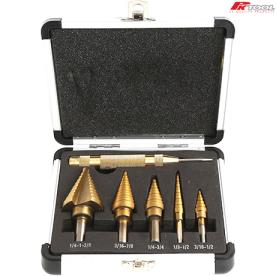 STEP DRILL & PUNCH SET 6 PIECE 1/4"-1/2"