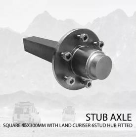 STUB AXLE & L/C 6 STUD HUB  FORD BEARING
