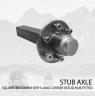 STUB AXLE & L/C 6 STUD HUB  FORD BEARING