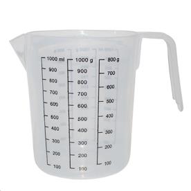 PLASTIC JUG 1 LITRE WITH MEASUREMENTS