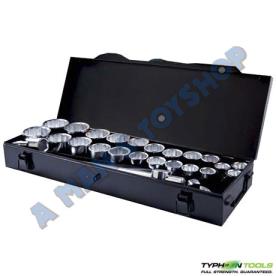 SOCKET SET 3/4" DR METRIC & AF 27 PIECE