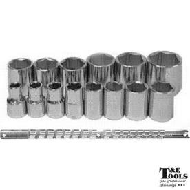 SOCKET ON RAIL 1/2DR AF 6 POINT 14 PIECE