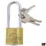 LOCK 40MM LONG SHANK BRASS