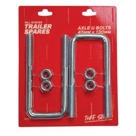 U-BOLT 45 X 130MM SQUARE AXLE W/NUTS