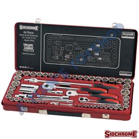 SOCKET SET 1/4-3/8-1/2 AF METRIC 64 PCE
