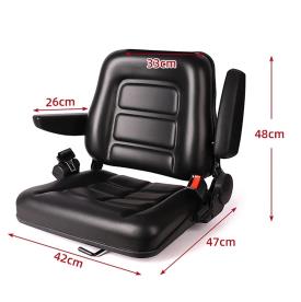 FORKLIFT SEAT WITH  ARMS  BLACK 420MMW