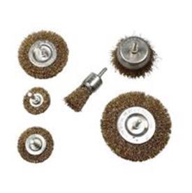 WIRE BRUSH 6 PIECE KIT 4 WHEEL & CUP